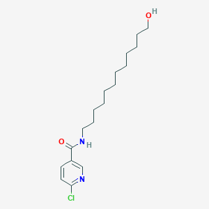 molecular formula C18H29ClN2O2 B8557430 6-Chloro-N-(12-hydroxydodecyl)pyridine-3-carboxamide CAS No. 141546-90-9