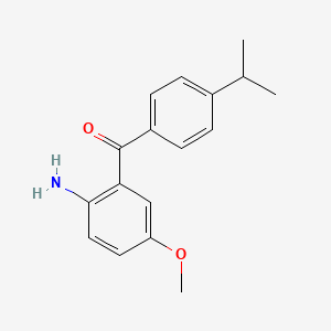 molecular formula C17H19NO2 B8557453 (2-Amino-5-methoxy-phenyl)-(4-isopropyl-phenyl)-methanone 