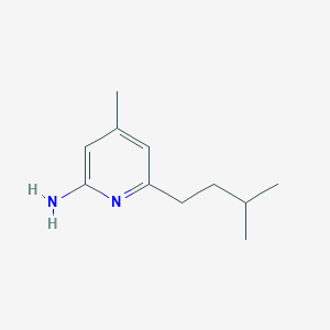 molecular formula C11H18N2 B8557462 2-Amino-4-methyl-6-isopentylpyridine 
