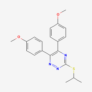 5,6-Bis(4-methoxyphenyl)-3-[(propan-2-yl)sulfanyl]-1,2,4-triazine