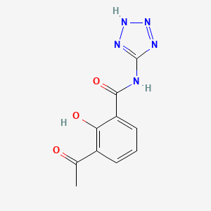 3-Acetyl-2-hydroxy-N-(tetrazol-5-yl)benzamide