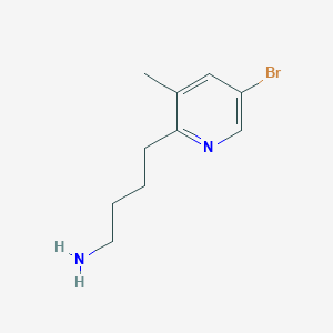 molecular formula C10H15BrN2 B8557578 4-(5-Bromo-3-methyl-2-pyridinyl)butylamine 