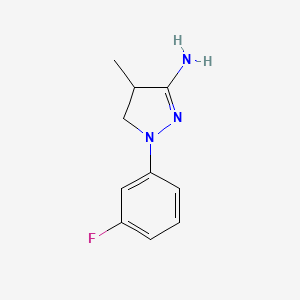 3-Amino-1-(m-fluorophenyl)-4-methyl-2-pyrazoline
