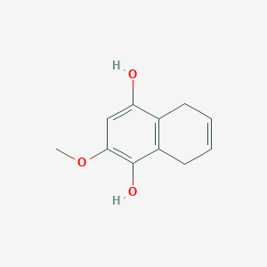 molecular formula C11H12O3 B8557652 2-Methoxy-5,8-dihydronaphthalene-1,4-diol 