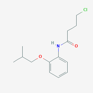 molecular formula C14H20ClNO2 B8557695 4-Chloro-N-[2-(2-methylpropoxy)phenyl]butanamide 