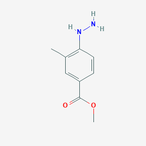 molecular formula C9H12N2O2 B8557706 Methyl 4-hydrazinyl-3-methylbenzoate CAS No. 883864-62-8