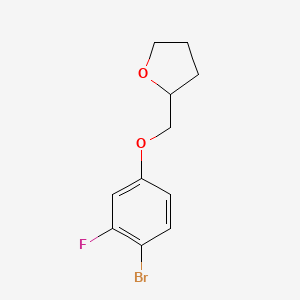 molecular formula C11H12BrFO2 B8557728 2-[(4-Bromo-3-fluorophenoxy)methyl]tetrahydrofuran CAS No. 1239611-35-8