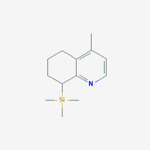 molecular formula C13H21NSi B8557747 4-Methyl-8-(trimethylsilyl)-5,6,7,8-tetrahydroquinoline CAS No. 90298-22-9