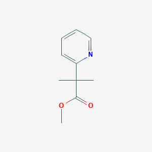 molecular formula C10H13NO2 B8557754 Methyl 2-methyl-2-(pyridin-2-yl)propanoate 