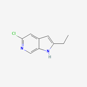 molecular formula C9H9ClN2 B8557772 2-ethyl-5-chloro-1H-pyrrolo[2,3-c]pyridine 