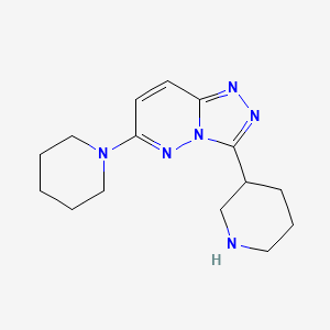molecular formula C15H22N6 B8557796 6-Piperidin-1-yl-3-piperidin-3-yl-1,2,4-triazolo[4,3-b]pyridazine CAS No. 596824-17-8