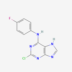 molecular formula C11H7ClFN5 B8557935 2-Chloro-6-(4-fluoro-phenyl-amino)-purine 