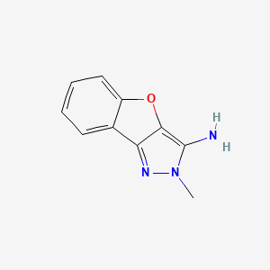 molecular formula C10H9N3O B8557940 2-methyl-2H-benzofuro[3,2-c]pyrazol-3-amine 