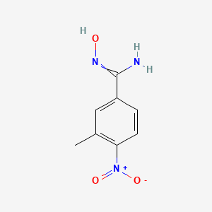 molecular formula C8H9N3O3 B8557989 N-hydroxy-3-methyl-4-nitrobenzene-1-carboximidamide 