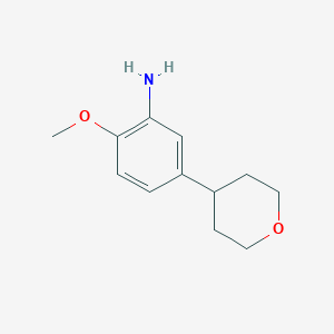 molecular formula C12H17NO2 B8557992 2-Methoxy-5-(tetrahydropyran-4-yl)-phenylamine CAS No. 554411-22-2
