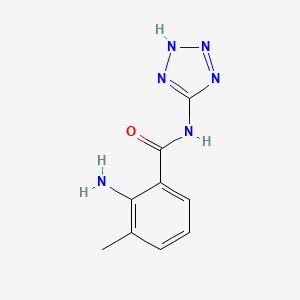 molecular formula C9H10N6O B8558037 2-amino-3-methyl-N-(1H-tetrazol-5-yl)benzamide 