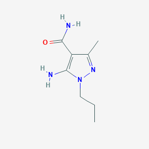 molecular formula C8H14N4O B8558072 5-Amino-3-methyl-1-n-propylpyrazole-4-carboxamide 