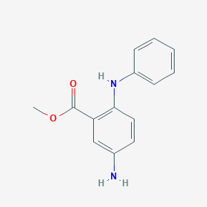 molecular formula C14H14N2O2 B8558078 2-Anilino-5-aminobenzoic acid methyl ester 