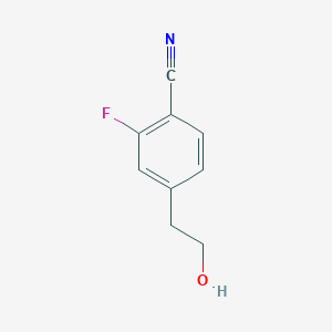 molecular formula C9H8FNO B8558091 2-Fluoro-4-(2-hydroxyethyl)benzonitrile 