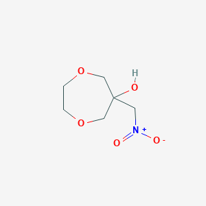 molecular formula C6H11NO5 B8558092 6-Nitromethyl-[1,4]dioxepan-6-ol 