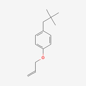 molecular formula C14H20O B8558136 1-(2,2-Dimethylpropyl)-4-[(prop-2-en-1-yl)oxy]benzene CAS No. 653578-18-8