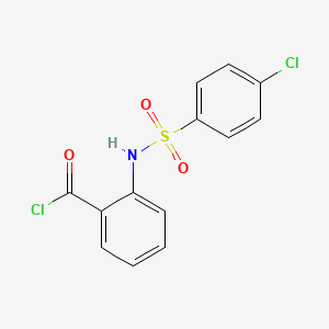 molecular formula C13H9Cl2NO3S B8558141 2-[(4-Chlorobenzene-1-sulfonyl)amino]benzoyl chloride CAS No. 90259-80-6
