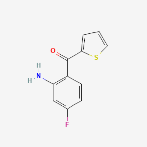 molecular formula C11H8FNOS B8558158 (2-Amino-4-fluoro-phenyl)-thiophen-2-yl-methanone 
