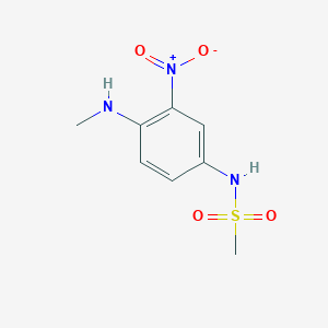 molecular formula C8H11N3O4S B8558163 N-(4-(methyl amino)-3-nitrophenyl)methane sulfonamide 