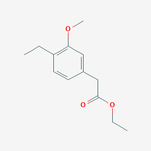 molecular formula C13H18O3 B8558174 Ethyl 2-(4-ethyl-3-methoxyphenyl)acetate 