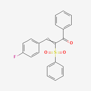 molecular formula C21H15FO3S B8558175 2-(Benzenesulfonyl)-3-(4-fluorophenyl)-1-phenylprop-2-en-1-one CAS No. 105966-78-7