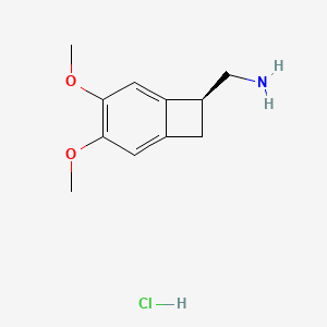{[(7S)-3,4-dimethoxybicyclo[4.2.0]octa-1,3,5-trien-7-yl]methyl}amine hydrochloride
