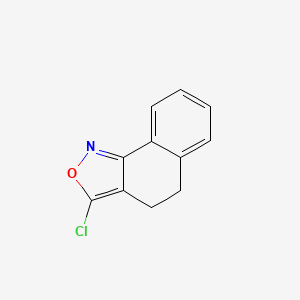 molecular formula C11H8ClNO B8558198 Naphth[1,2-c]isoxazole, 3-chloro-4,5-dihydro- CAS No. 193343-68-9