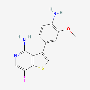 3-(4-Amino-3-methoxyphenyl)-7-iodothieno[3,2-c]pyridin-4-amine