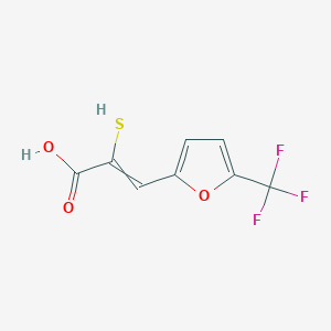 2-Sulfanyl-3-[5-(trifluoromethyl)furan-2-yl]prop-2-enoic acid
