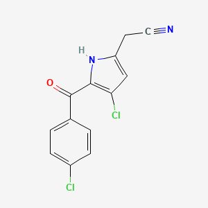 [4-Chloro-5-(4-chlorobenzoyl)-1H-pyrrol-2-yl]acetonitrile