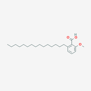 molecular formula C23H38O3 B8558295 2-Methoxy-6-pentadecylbenzoic acid CAS No. 38449-25-1