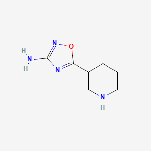 molecular formula C7H12N4O B8558344 3-Amino-5-(piperidin-3-yl)-1,2,4-oxadiazole 