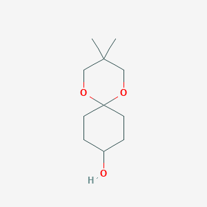 molecular formula C11H20O3 B8558395 3,3-Dimethyl-1,5-dioxaspiro[5.5]undecan-9-ol 