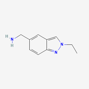 molecular formula C10H13N3 B8558398 (2-Ethyl-2H-indazol-5-yl)methanamine 