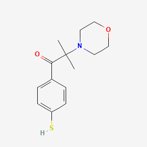 molecular formula C14H19NO2S B8558443 2-Methyl-2-(morpholin-4-yl)-1-(4-sulfanylphenyl)propan-1-one CAS No. 88324-59-8