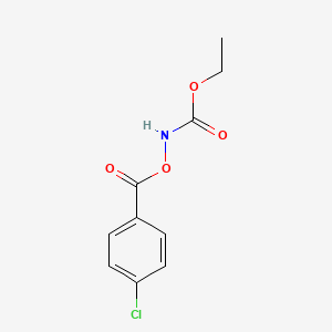 molecular formula C10H10ClNO4 B8558448 Ethyl 4-chlorobenzoyloxycarbamate 