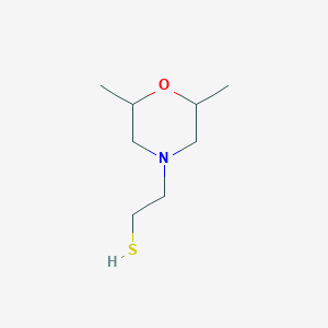 molecular formula C8H17NOS B8558460 2,6-Dimethyl-4-(2'-mercaptoethyl)-morpholine 