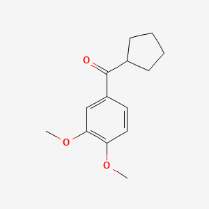 molecular formula C14H18O3 B8558475 Cyclopentyl(3,4-dimethoxyphenyl)methanone 