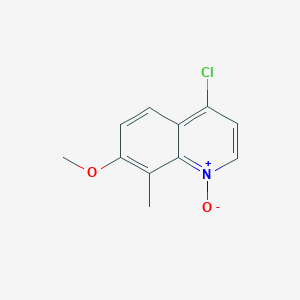 molecular formula C11H10ClNO2 B8558497 4-Chloro-7-methoxy-8-methylquinoline N-oxide CAS No. 922520-01-2