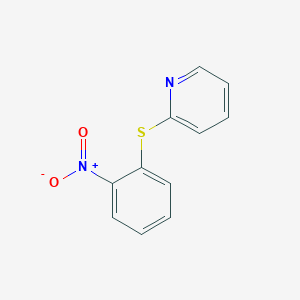 molecular formula C11H8N2O2S B8558503 2-(2-Pyridylsulfanyl)nitrobenzene 