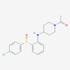 molecular formula C19H21ClN2O2S B8558507 1-{4-[2-(4-Chlorobenzene-1-sulfinyl)anilino]piperidin-1-yl}ethan-1-one CAS No. 919118-77-7