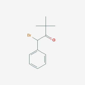 molecular formula C12H15BrO B8558517 1-Bromo-3,3-dimethyl-1-phenylbutan-2-one CAS No. 43121-47-7