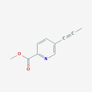 molecular formula C10H9NO2 B8558524 Methyl 5-(prop-1-yn-1-yl)picolinate 