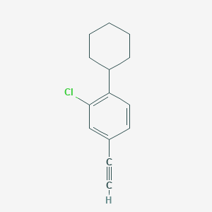 molecular formula C14H15Cl B8558565 3-Chloro-4-cyclohexyl-1-ethynylbenzene CAS No. 52506-86-2