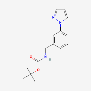 molecular formula C15H19N3O2 B8558596 tert-butyl-3-(1H-pyrazol-1-yl)benzylcarbamate 